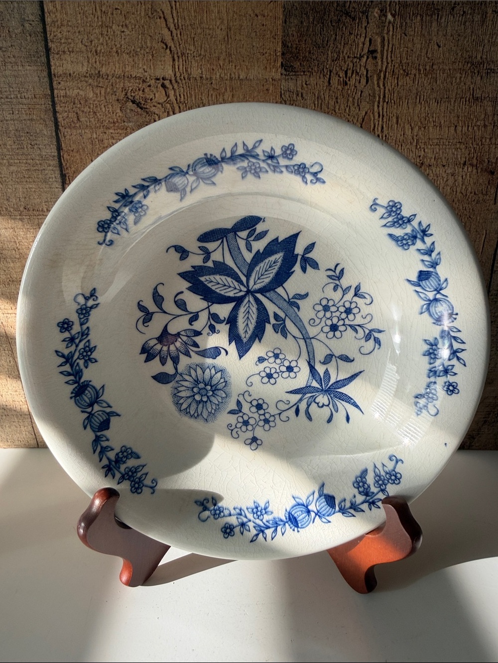 Vintage Ánfora Azulejo Blue Onion Bowl